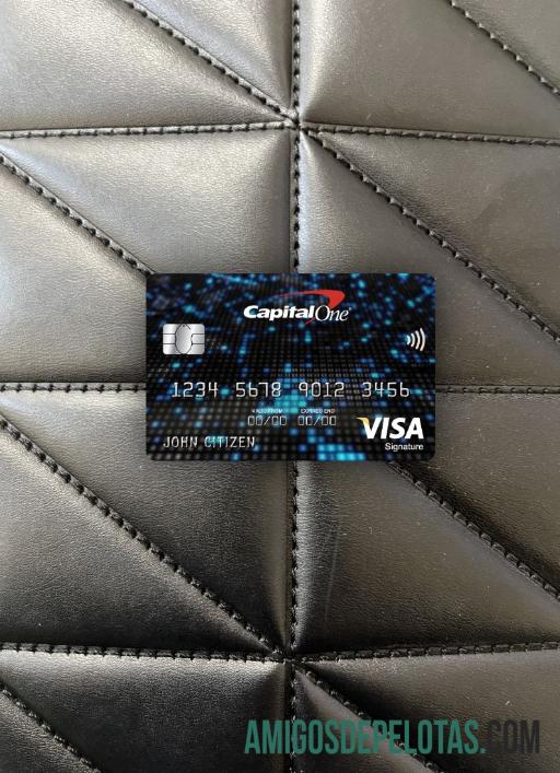 AS Capital One bank visa Tanda Tangan kartu tampilan foto depan makering