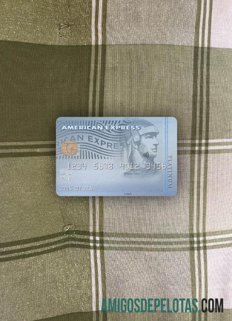 AS Carrington Hipotik Services bank AMEX platinum kartu tampilan foto depan pratinjau
