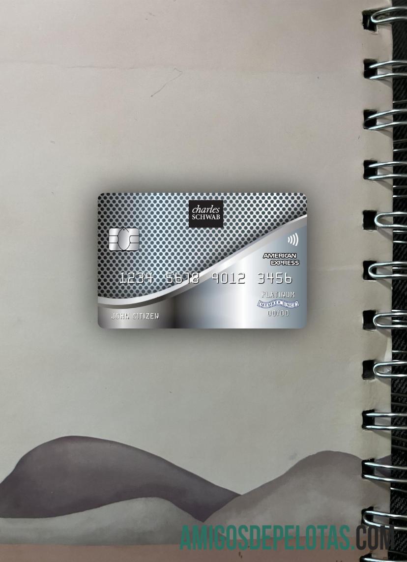 AS Charles Schwab & Co bank american express Kredit kartu tampilan foto depan pratinjau