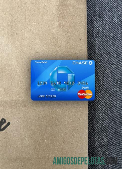 AS Chase bank MasterCard Debit tampilan foto depan makering