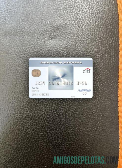 AS Citibank AMEX everyday┬« Kredit kartu tampilan foto depan templat