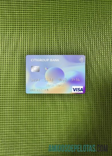AS Citigroup bank visa kartu tampilan foto depan templat