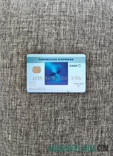 AS Commerce bank AMEX biru cash everyday kartu tampilan foto depan desain
