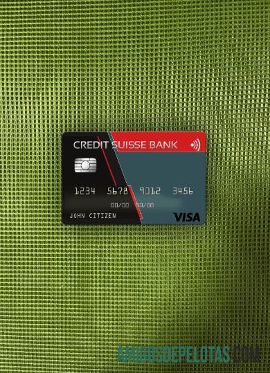 AS Kredit Suisse bank visa kartu tampilan foto depan templat
