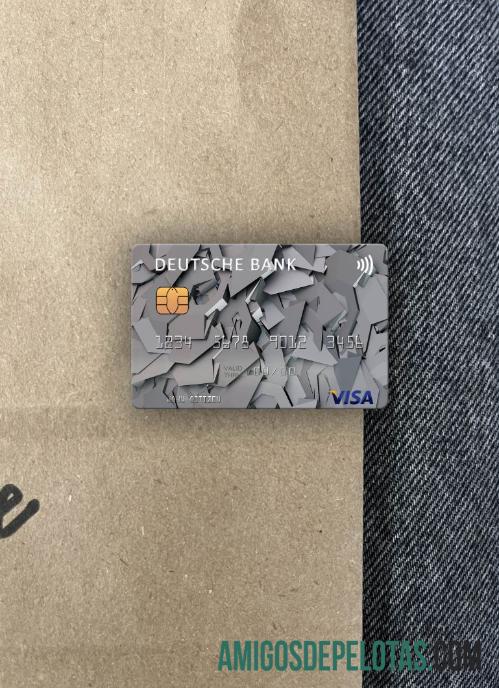 AS Deutsche bank visa kartu tampilan foto depan sampel