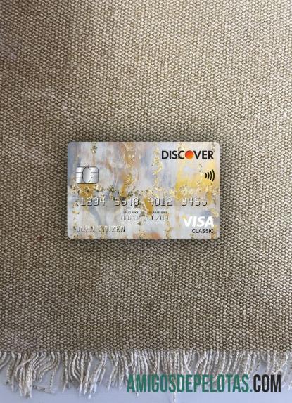 AS Discover bank visa classic kartu tampilan foto depan makering
