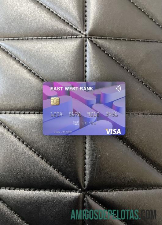 AS East West bank visa kartu tampilan foto depan desain