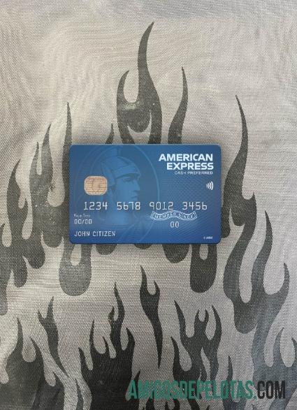 AS Fifth Third bank AMEX biru cash preferred kartu tampilan foto depan makering