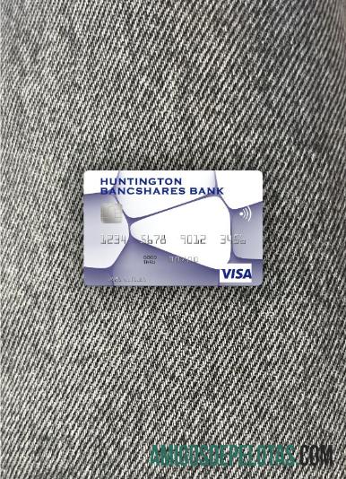 AS Huntington Bancshares bank visa kartu tampilan foto depan desain