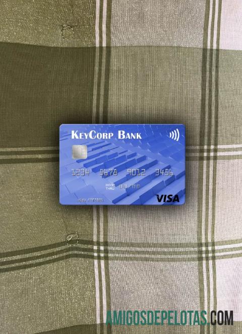 AS KeyCorp bank visa kartu tampilan foto depan desain
