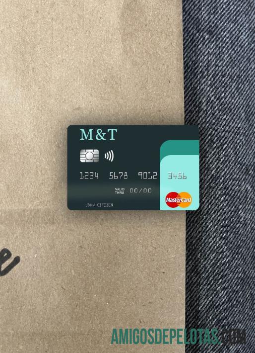 AS M&T bank mastercard tampilan foto depan templat