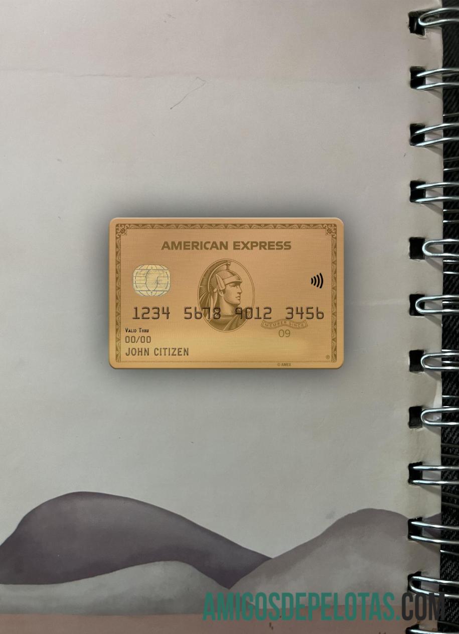 AS Maryland Howard Personal bank AMEX gold kartu tampilan foto depan sampel