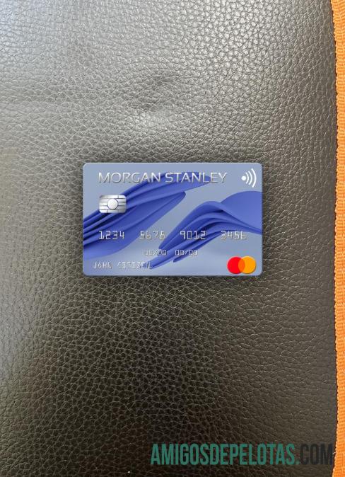 AS Morgan Stanley bank mastercard tampilan foto depan templat