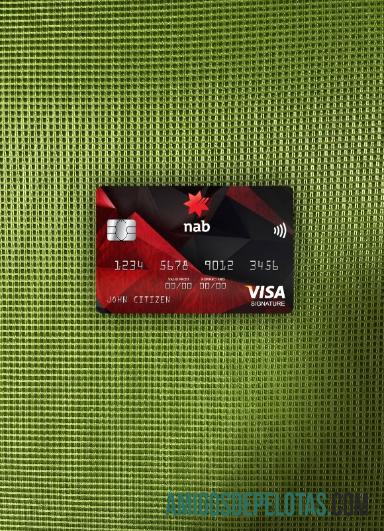 AS NAB bank visa Tanda Tangan kartu tampilan foto depan pratinjau