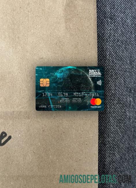 AS Navy Federal serikat bank mastercard tampilan foto depan desain
