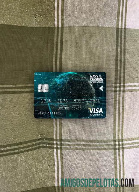 AS Navy Federal serikat bank visa Tanda Tangan kartu tampilan foto depan desain