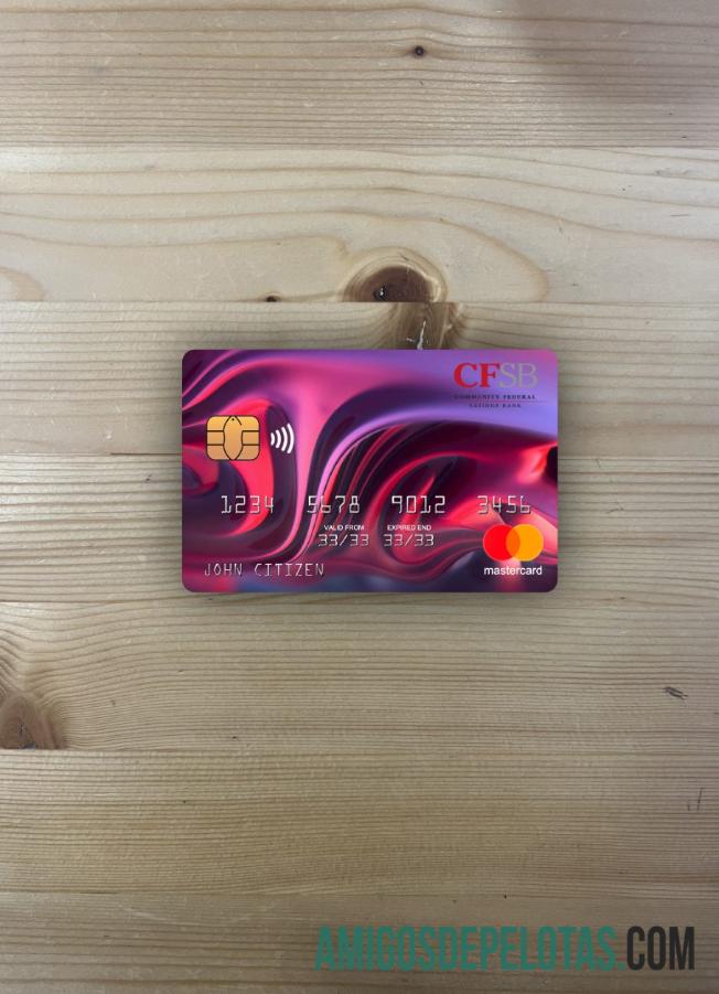 AS Baru York CFSB bank mastercard tampilan foto depan templat