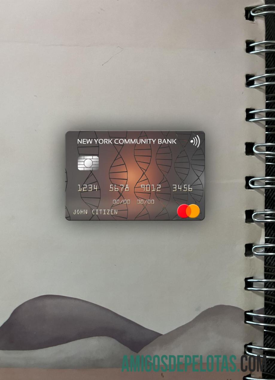 AS Baru York Community bank mastercard tampilan foto depan desain