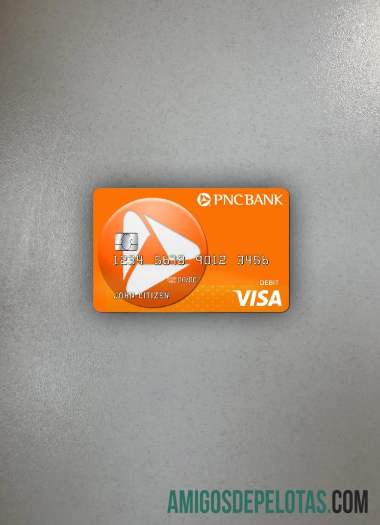 AS PNC bank visa Debit kartu tampilan foto depan pratinjau