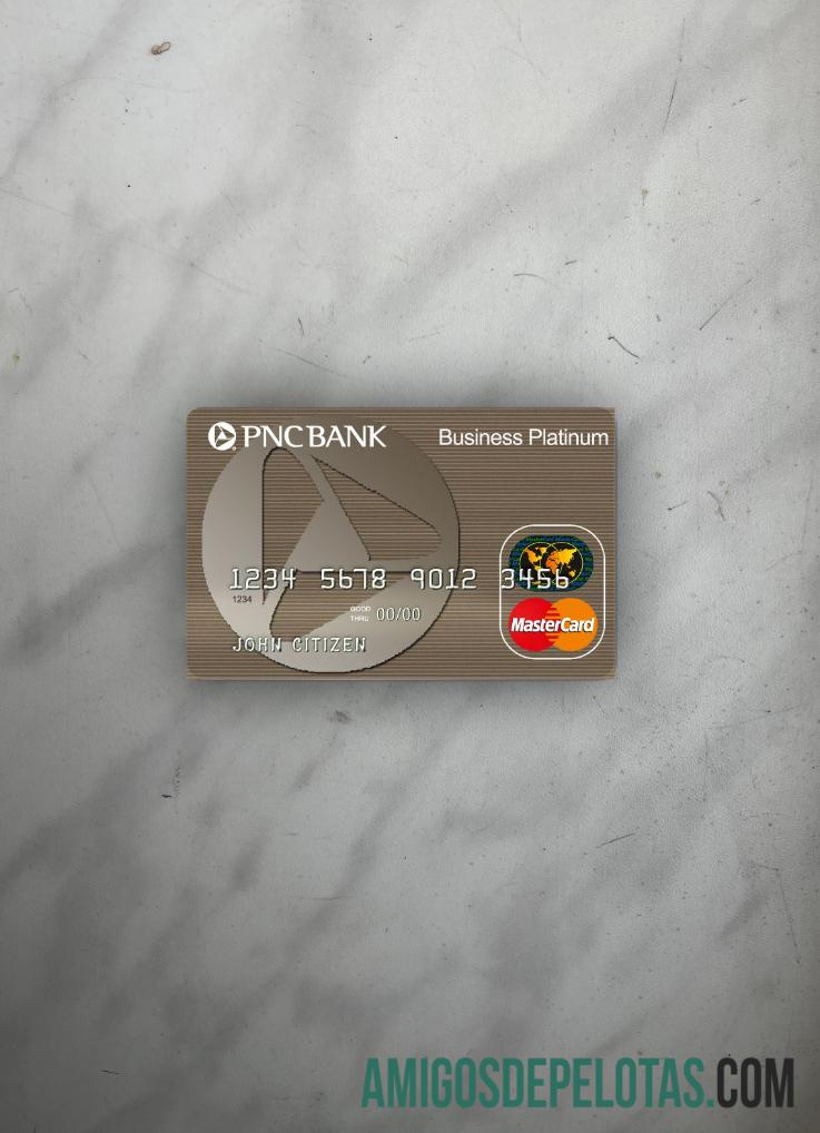 AS PNC bank mastercard tampilan foto depan templat