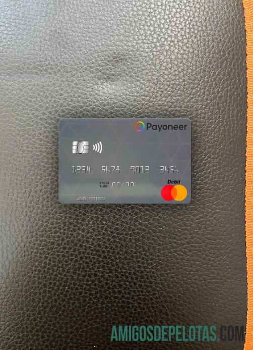AS Payoneer mastercard tampilan foto depan desain