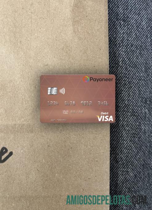 AS Payoneer visa tampilan foto depan templat