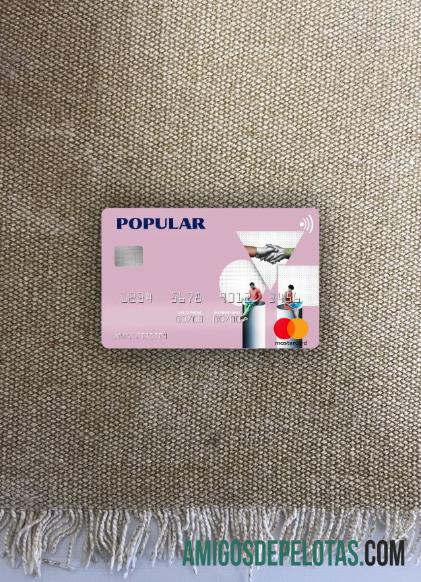 AS Popular, Inc. bank mastercard depan templat