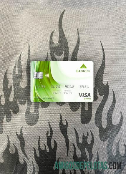 AS Regions bank visa electron kartu tampilan foto depan makering