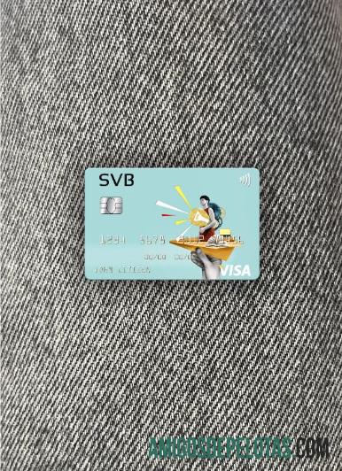 AS SVB Financial Group visa kartu tampilan foto depan pratinjau
