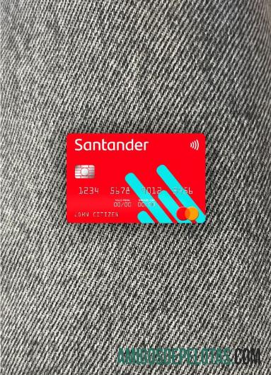 AS Santander bank mastercard tampilan foto depan makering