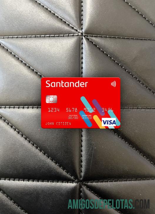AS Santander bank visa kartu tampilan foto depan makering