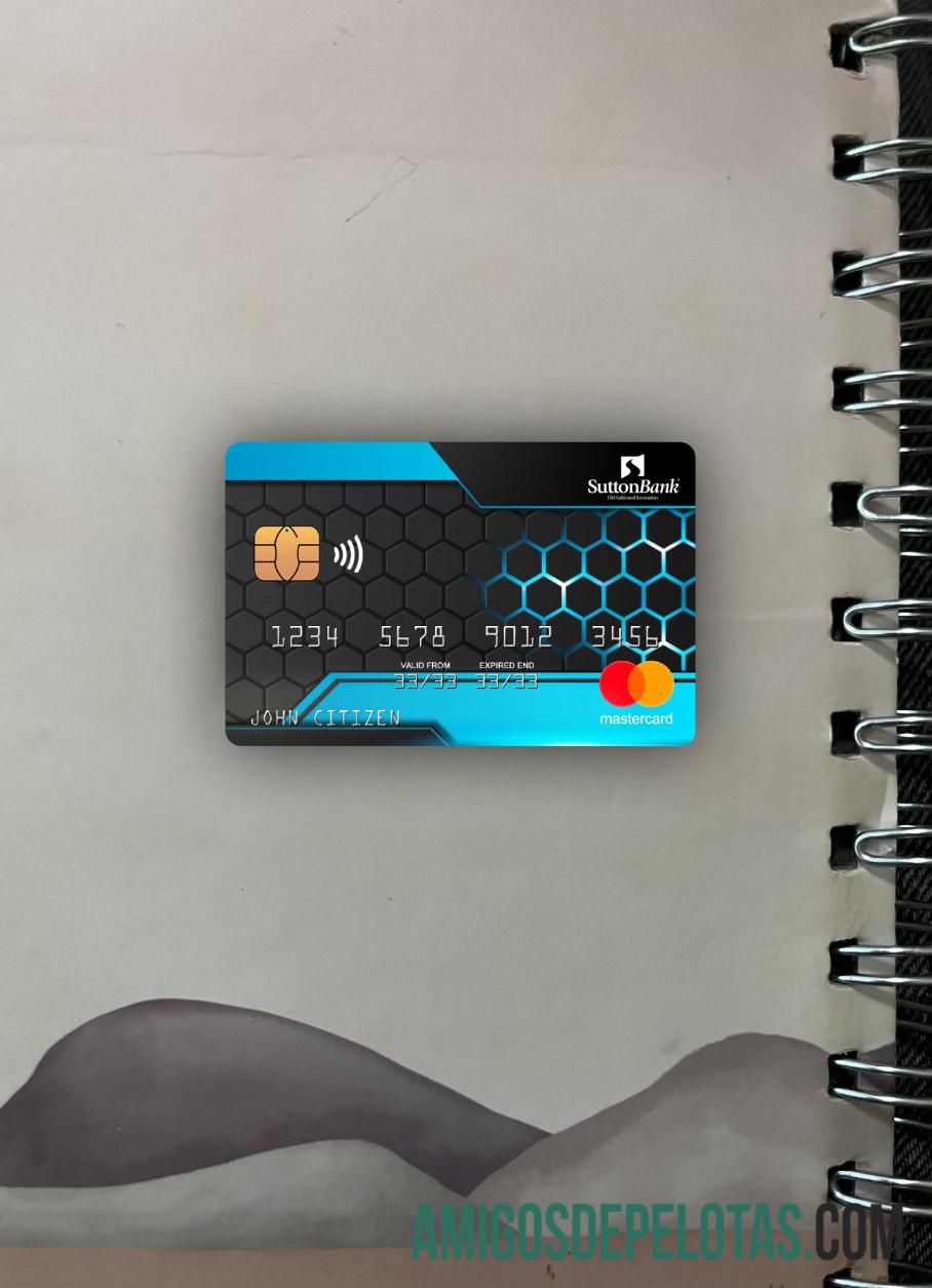 AS Sutton bank mastercard tampilan foto depan desain