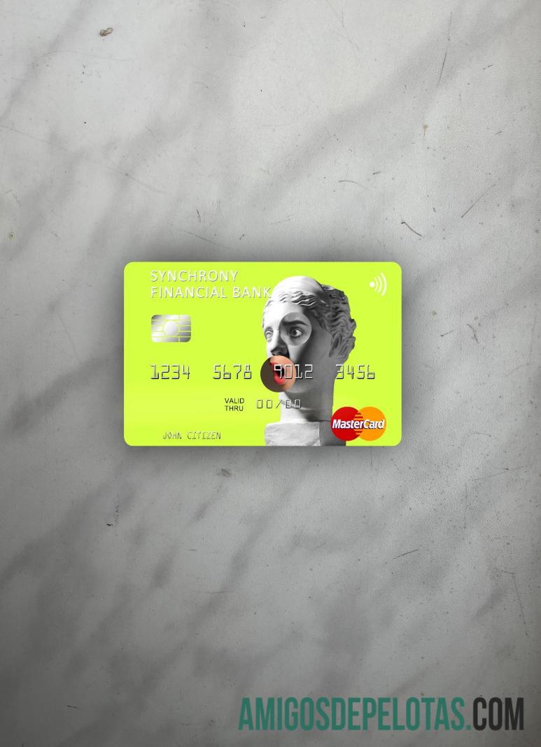 AS Synchrony Financial bank mastercard tampilan foto depan pratinjau