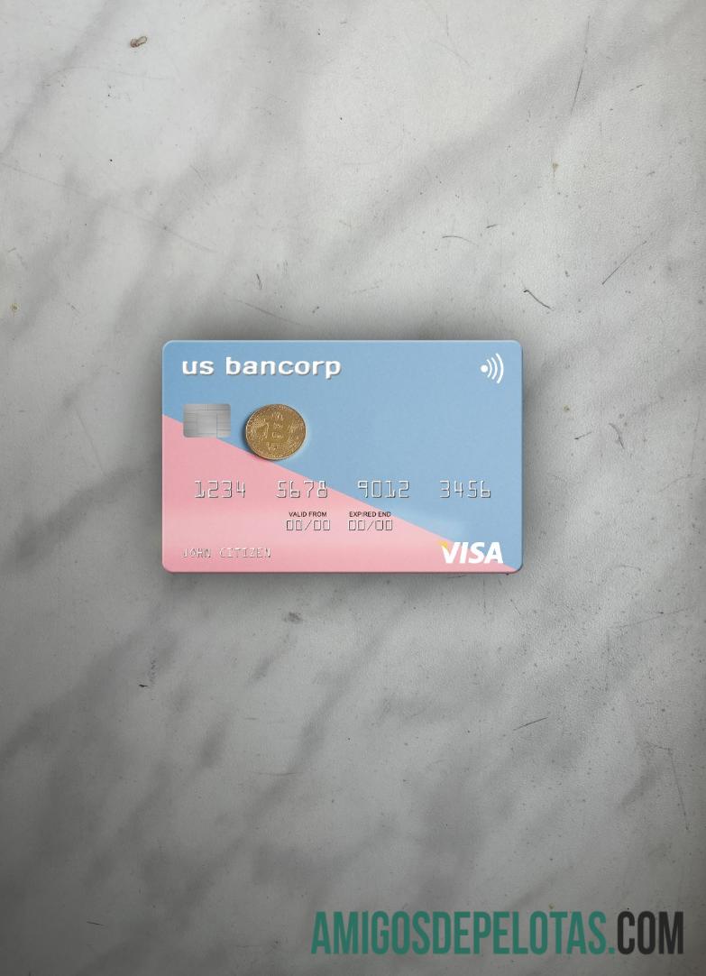 AS U.S. Bancorp bank visa kartu tampilan foto depan desain