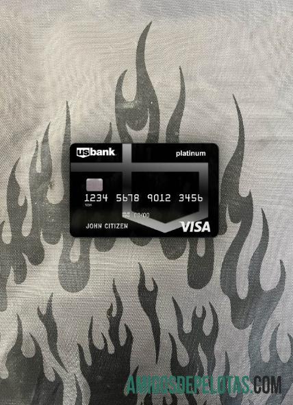AS U.S. bank visa kartu platinum tampilan foto depan makering