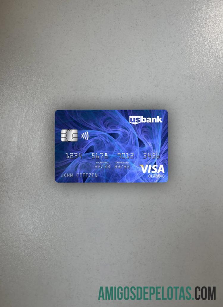 AS U.S. bank visa classic kartu tampilan foto depan makering