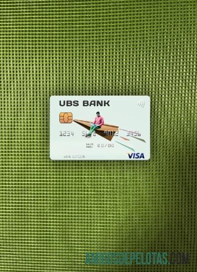 AS UBS bank visa kartu tampilan foto depan templat