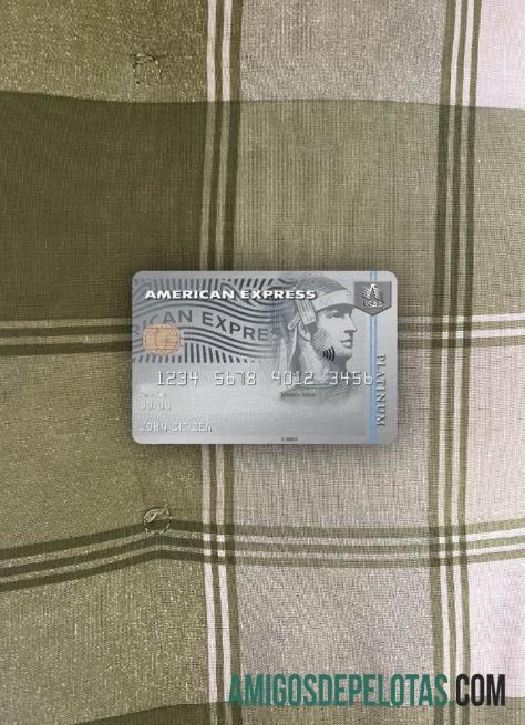 AS USAA bank AMEX platinum kartu tampilan foto depan sampel