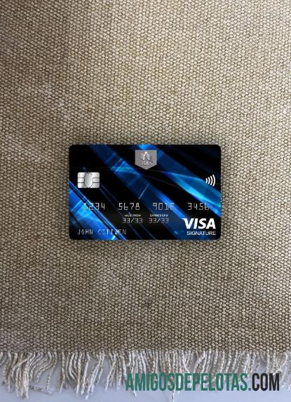 AS USAA bank visa Tanda Tangan kartu tampilan foto depan pratinjau