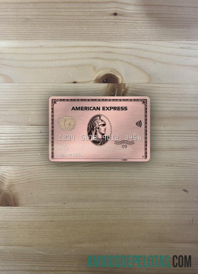 AS universitas of Southern Indiana bank AMEX rose gold Logam kartu tampilan foto depan desain