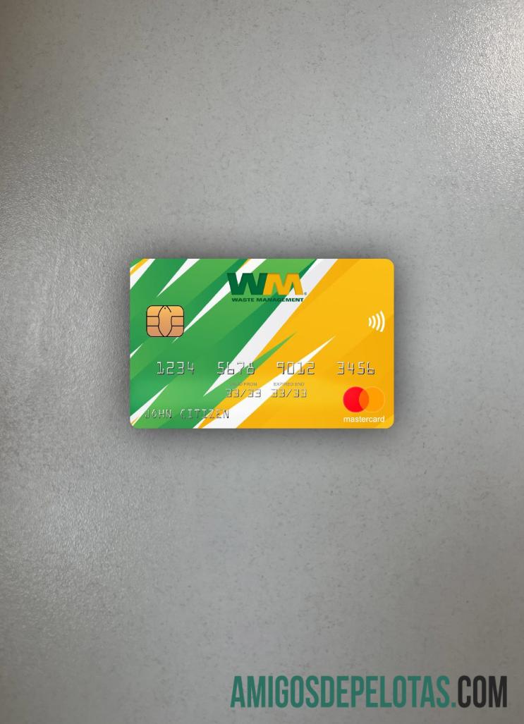 AS Waste Management bank mastercard tampilan foto depan sampel
