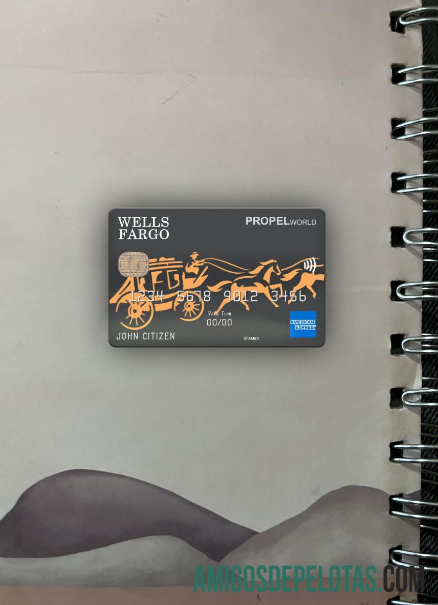 AS Wells Fargo bank AMEX kartu tampilan foto depan pratinjau