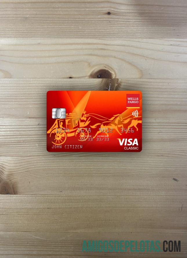 AS Wells Fargo bank visa classic kartu tampilan foto depan pratinjau