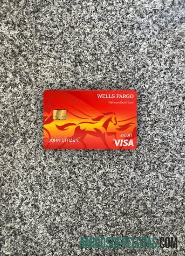 AS Wells Fargo bank visa Debit kartu versi 2 tampilan foto depan desain