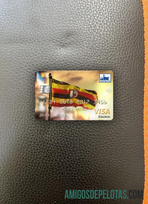 Uganda ABC bank of Uganda visa electron tampilan foto depan desain