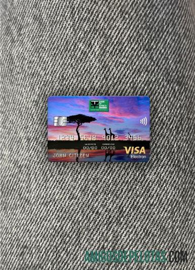 Uganda bank of Africa visa electron tampilan foto depan makering