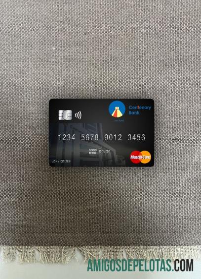 Uganda Centenary bank mastercard tampilan foto depan makering