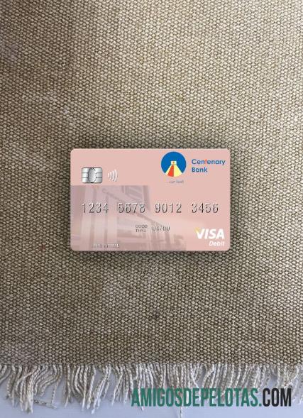 Uganda Centenary bank visa Debit kartu tampilan foto depan pratinjau