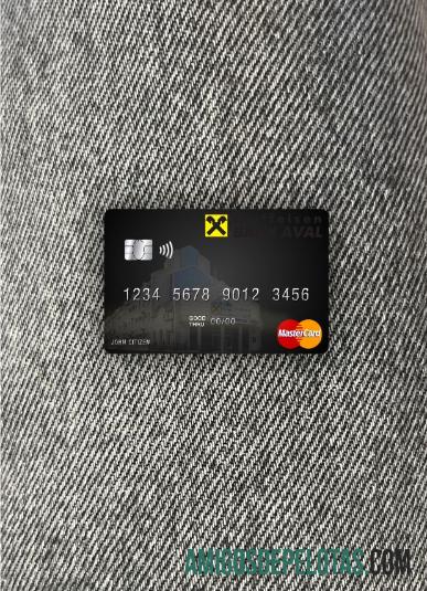 Ukraina Raiffeisen bank mastercard tampilan foto depan desain