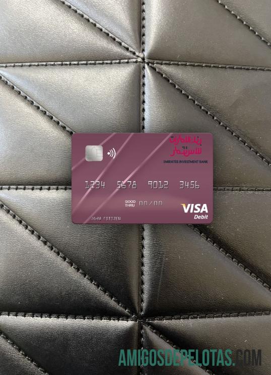 Uni Emirat Arab Emirates Investasi bank visa Debit kartu tampilan foto depan desain